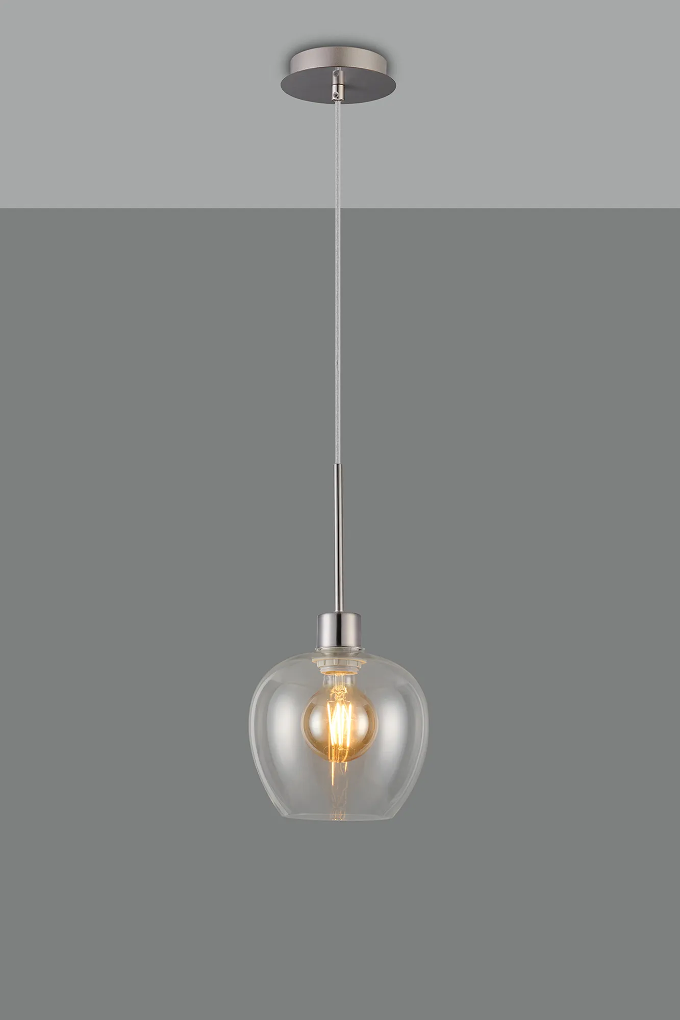 Lori Satin Nickel Ceiling Lights Deco Single Pendant Lori Satin Nickel Ceiling Lights Deco Single Pendant